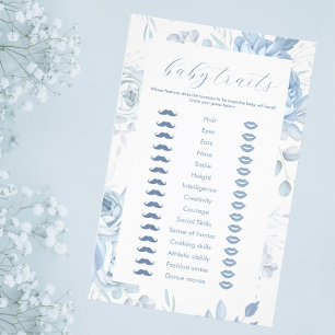 Dusty Blue Blommig Baby Egenskaper Spel Flyer