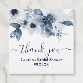 Dusty Blue Blommiga bröllopsdusch presentkort Gåvor Etiketter