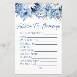 Dusty Blue Blommigt Advice Baby Shower Spelaktivit