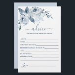 Dusty Blue Blommigt Advice for Bride Card<br><div class="desc">Dusty Blue Blommigt råder för bridkortet</div>
