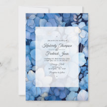 Dusty Blue Blommigt Bröllop