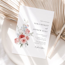 Dusty Blue Blommigt Bröllop