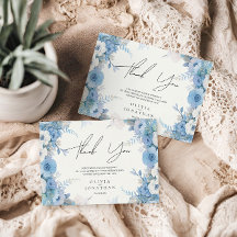 Dusty Blue Blommigt Elegant bröllop