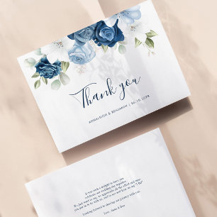 Dusty Blue Blommigt Eucalyptus Botanical Bröllop Tack Kort