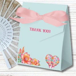 Dusty Blue Blommigt Fiesta Mexican Baby Shower Presentaskar