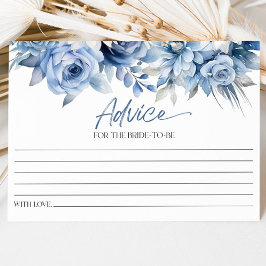 Dusty Blue Blommigt Flower Möhippa Rådkort