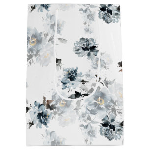 Dusty Blue Blommigt Gift Bag