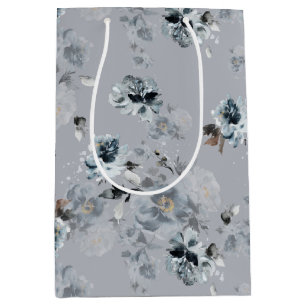 Dusty Blue Blommigt Gift Bag