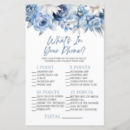 Dusty Blue-Blommigt i ditt Mobila babyvisningsspel