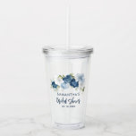 Dusty Blue Blommigt Möhippa Personlig Take Away Mugg<br><div class="desc">Anpassa den här möhippan genom att klicka på knappen "Anpassa" ovan. Med en modern elegant chic dammig blåa blommor med vit,  ljusblå och grönt löv. TIP: Även underbar för överraskande party,  babyduschar,  bröllopsmottagning och pension party.</div>
