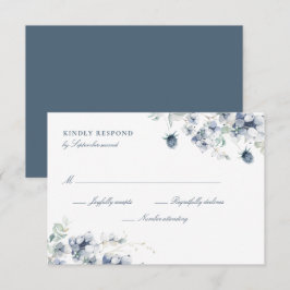 Dusty Blue Blommigt OSA kort