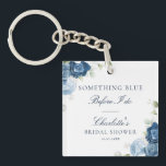 Dusty Blue Blommigt Script Watercolor Keepsak<br><div class="desc">Ta ett steg in i den visuella världen med tillbehör till elegant och snyggt bröllop med vår Dusty Blue Blommigt Möhippa Keychain. Den allande designen exuderar en mjuk, romantisk charm som på ett vackert sätt passar alla möhippor eller bröllopsmottagningstema. Med "Möhippan" i ord på ett elegant sätt inskriven blandar dessa...</div>