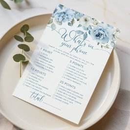 Dusty blue blommigt vad är på ditt mobila möhippa-