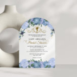 Dusty Blue Blommigt Victorian Möhippa Arch Inbjudningar<br><div class="desc">Modern klassisk Elegant klassad som  blommigt i rosa,  vattenfärg segrare i party möhippa.</div>