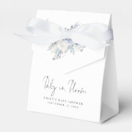 Dusty Blue Blommigts Baby i Bloom Baby Shower Presentaskar