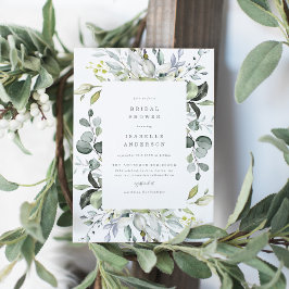 Dusty Blue Blommigts Inbjudningskort för möhippan