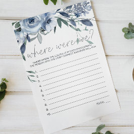 Dusty Blue Blommor Spel Var Var Vi Flygblad
