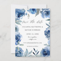 Dusty Blue & Blue Blommigt