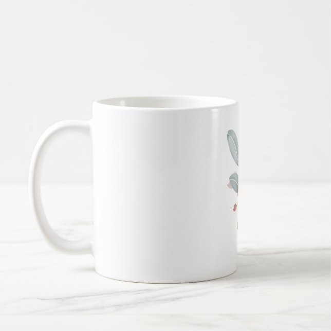 Dusty Blue & Blush Watercolor Accent Classic Mug  Kaffemugg (Vänster)