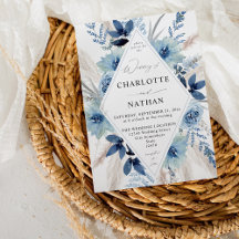Dusty Blue Boho Blommigt Bröllop