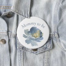 Dusty Blue Boho Blommigt Mamma till 4 tum