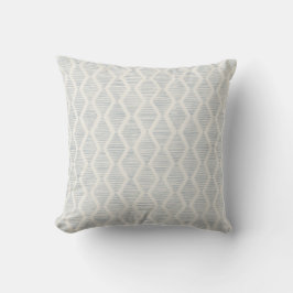 Dusty Blue Boho Coastal Geometric Diamond Kudde