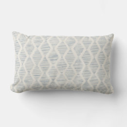 Dusty Blue Boho Coastal Geometric Diamond Lumbarkudde