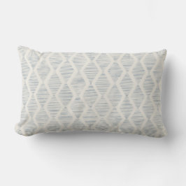 Dusty Blue Boho Coastal Geometric Diamond Lumbarkudde