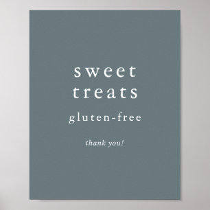 Dusty Blue Boho Sweet Treats Affisch