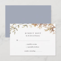 Dusty Blue Boho WildblommFoliage Bröllop