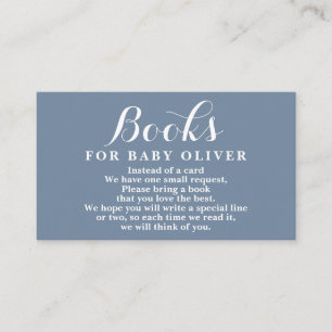 Dusty Blue Bokar för Baby-begärandekort Tilläggskort