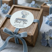 Dusty Blue Books Hydrangea Handskriven Tacksamhets