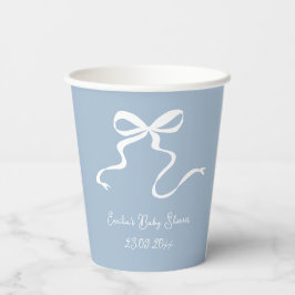 Dusty Blue Bow Baby Shower