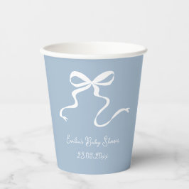 Dusty Blue Bow Baby Shower