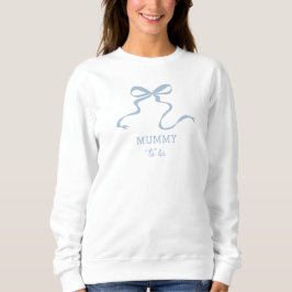 Dusty Blue Bow Mummy ska vara sötskjorta T Shirt