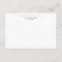 Dusty Blue Boy Shower Adviscard