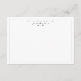 Dusty Blue Boy Shower Adviscard Tilläggskort
