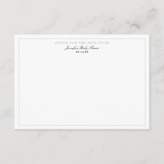 Dusty Blue Boy Shower Adviscard Tilläggskort