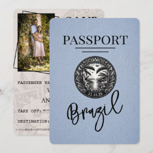 Dusty Blue Brasilien Passport Spara datum Datumet
