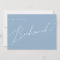 Dusty Blue Bridesmaid Frieri kort