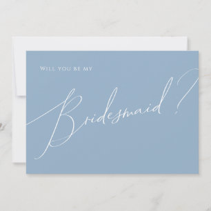Dusty Blue Bridesmaid Frieri kort