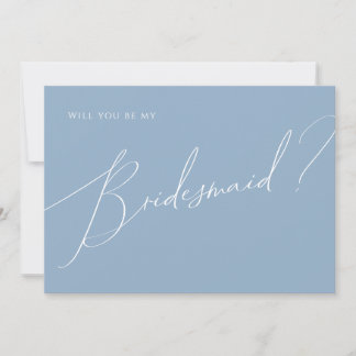 Dusty Blue Bridesmaid Frieri kort