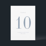 Dusty Blue Bröllop Bordsnummer Card<br><div class="desc">Chic i contemporary - minimalistiskt,  dammigt blått bordsnummer i bröllop. Observera att bordsnumren måste numreras och läggas till i kundvagnen individuellt.</div>