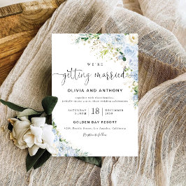 Dusty Blue Bröllop Ceremony-inbjudan Inbjudningar