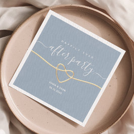Dusty Blue Bröllop efter Party Napkins Pappersservett
