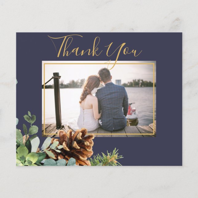 Dusty Blue Bröllop Eucalyptus Greenery Budget Flygblad (Framsidan)