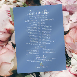 Dusty Blue Bröllop Möhippa - tidslinje