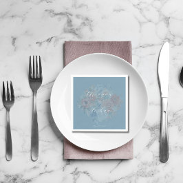 Dusty Blue Bröllop Napkins Pappersservett