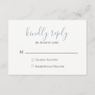 Dusty Blue Bröllop OSA Card Kort