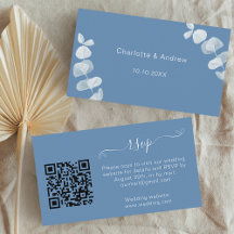 Dusty Blue bröllop Responswebbplats QR-OSA